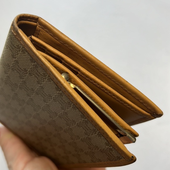 Auth. CELINE Macadam PVC Bifold Wallet Beige Brown Logo Print Canvas Leather - Picture 13 of 17